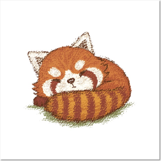 Red panda sleeping Wall Art by sanogawa